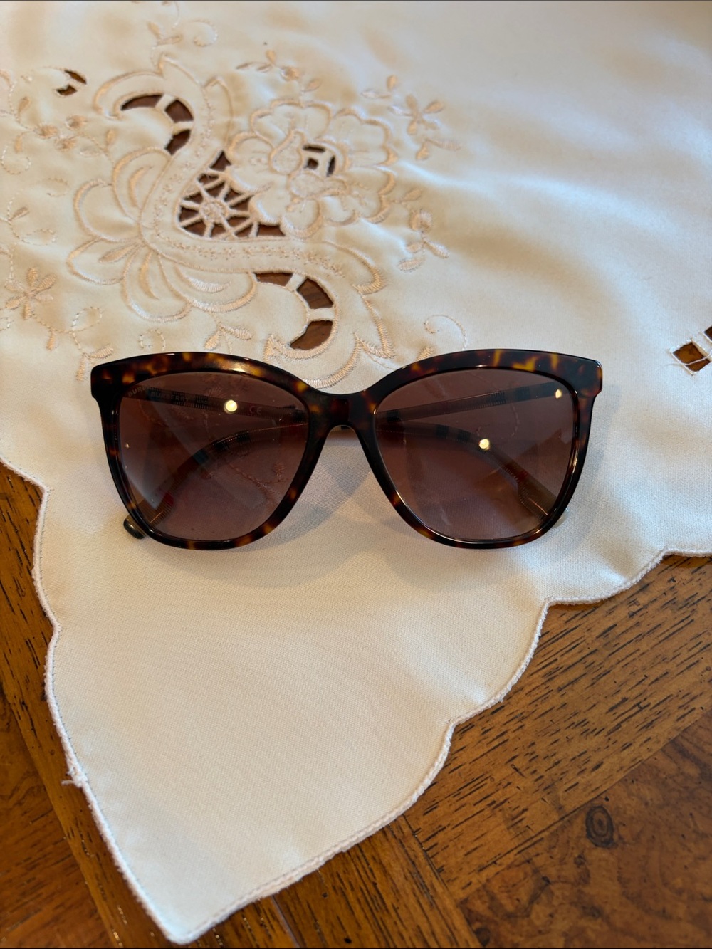 Burberry Tortoiseshell Sunglasses with Brown Lenses